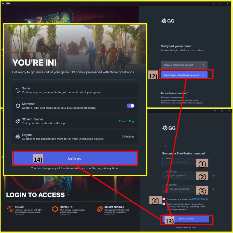 Sign Up and Log In